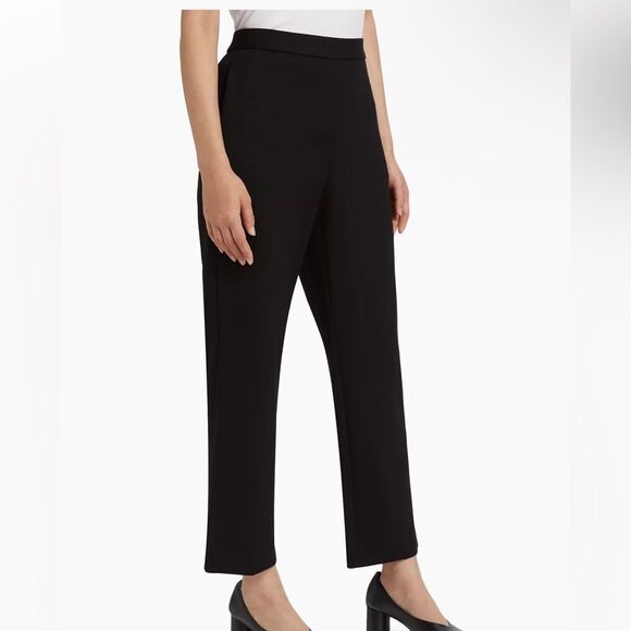 Theory NWT Pull On Straight Leg Pants in Black Size 8 MSRP $215 - Picture 4 of 9